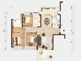 大中华幸福城_3室2厅2卫 建面125平米