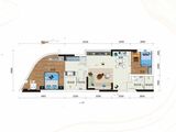 国正天境湾_2室2厅2卫 建面66平米