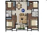 兰亭盛荟_4室2厅2卫 建面122平米