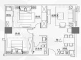 滨湖新地城_D户型户型图 建面0平米