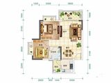 恒大翡翠华庭_2室2厅1卫 建面75平米