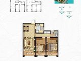 银花尚城_2室2厅1卫 建面91平米