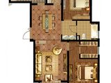 东方城市豪庭_2室2厅1卫 建面118平米