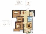 郑东尚庭_3室2厅1卫 建面87平米