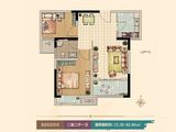 中房绿博景苑_2室2厅1卫 建面72平米