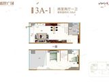 华南城盛世广场_2室2厅1卫 建面64平米