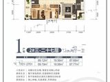 轨道御水元筑_3室2厅1卫 建面87平米