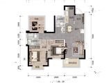 中南春风南岸_3室2厅2卫 建面87平米