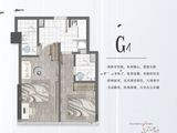 路劲新天地银座_G4户型73平 建面73平米