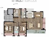 中梁新力宽泰铂园_3室2厅2卫 建面143平米