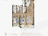 绿城诚园_3室2厅2卫 建面125平米