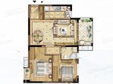 招商兰溪谷_2室2厅1卫 建面82平米