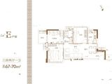 万科碧桂园翡翠里_3室2厅1卫 建面70平米
