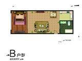 嘉德国际_1#B户型 建面62平米