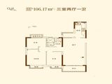 恒大悦澜湾_3室2厅1卫 建面106平米