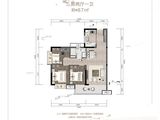 融创云玺湾_3室2厅1卫 建面87平米
