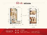 国瑞长安万达广场_2室1厅1卫 建面70平米