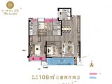 万科海上明月_3室2厅2卫 建面108平米