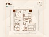 天津湾海景芯苑_2室2厅1卫 建面80平米
