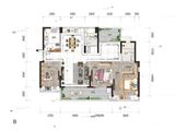 金地招商中交未来花园（未来花园）_3室2厅2卫 建面130平米