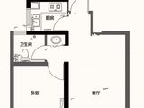 九联湖畔_1室1厅1卫 建面52平米