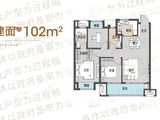 绿地樾丽云庭_3室2厅2卫 建面102平米