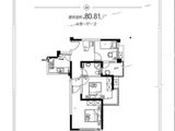 宝林枫景苑知翠里_3室1厅1卫 建面80平米