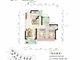 龙光玖云台_2室2厅2卫 建面88平米