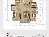交投地产和顺园_4室2厅2卫 建面157平米