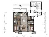 万科东第_3室2厅2卫 建面115平米