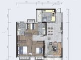 长沙恒大誉府_3室2厅2卫 建面119平米