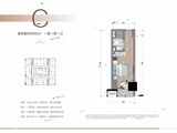 中铁卓越中心_1室1厅1卫 建面35平米