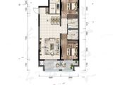 新汇学府壹號_2室2厅2卫 建面97平米