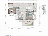 悦桂福弈和庭_2室2厅1卫 建面76平米