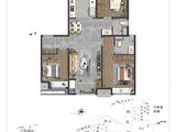 雪山万科城_3室2厅2卫 建面110平米