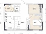 中景集贤里_2室2厅1卫 建面74平米