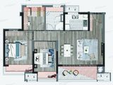 巢筑时光里_3室2厅1卫 建面96平米