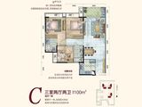 金地柏悦府_3室2厅2卫 建面100平米