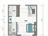 万滨锦里_1室1厅1卫 建面57平米