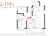 振兴湖境臻园_3室2厅2卫 建面119平米