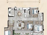 建发望月_4室2厅2卫 建面116平米