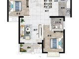 新投玉兰花园_2室2厅1卫 建面95平米